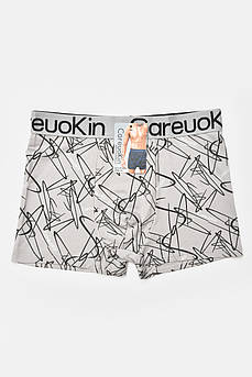 Боксери чоловічі сірого кольору з принтом 205922M