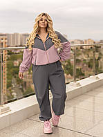 Стильний жіночий костюм з плащівки "Wolf"| Батал