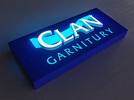 Вивіска лайтбокс із композиту з об'ємними літерами