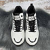 Кросівки жіночі Lilin білі з чорним еко-шкіра високі демісезонні 8134, фото 8