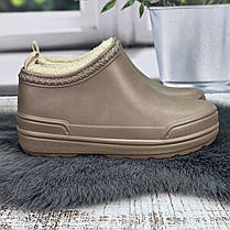 Калоші жіночі ЕВА на хутрі Dago Style бежеві 8142, фото 2