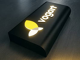 Вивіска лайтбокс (lightbox) з композиту з напівкруглим кутом