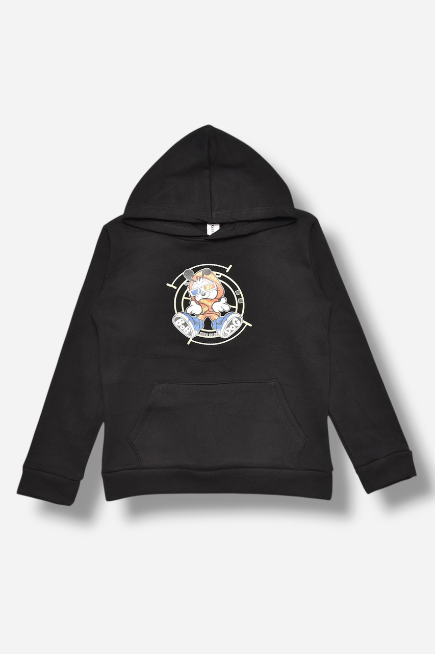 Світшот дитячий для хлопчика на флісі чорного кольору 206004M, фото 1