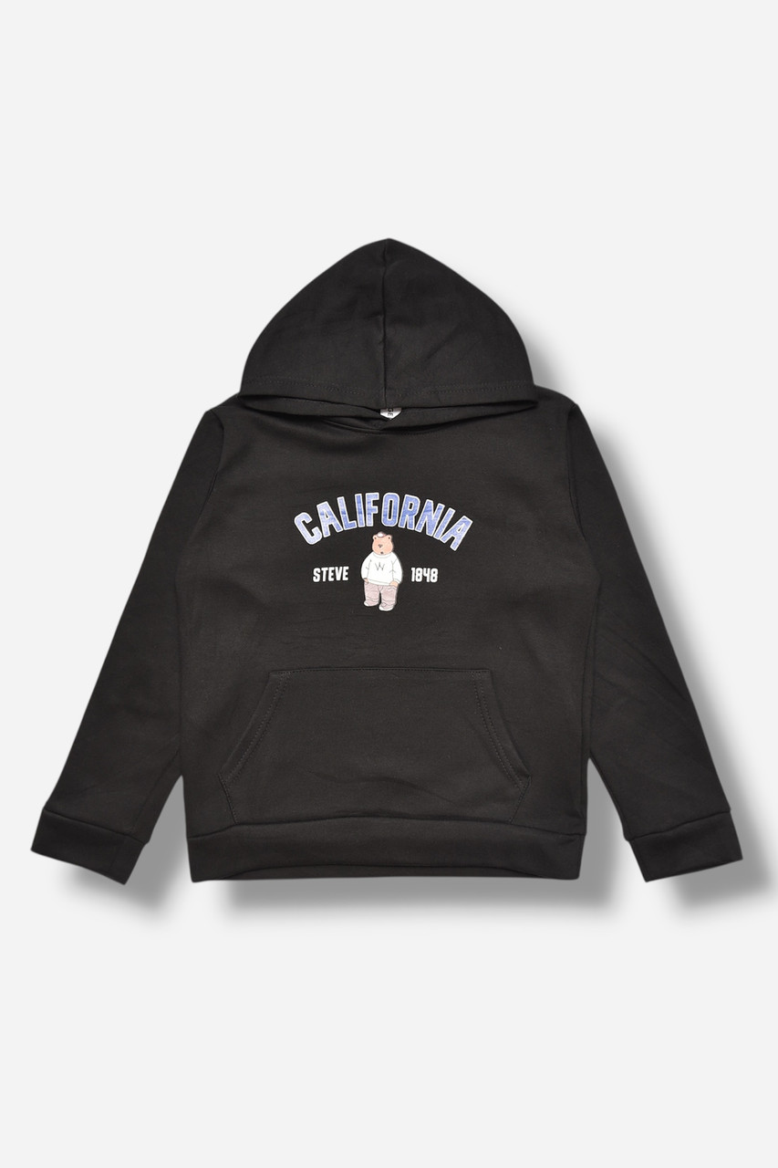 Світшот дитячий для хлопчика на флісі чорного кольору 206020M, фото 1