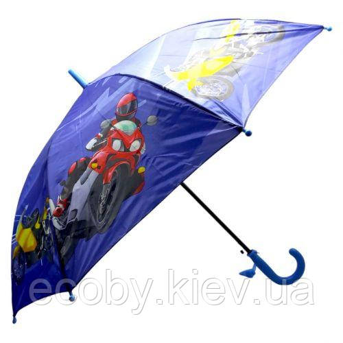 Дитяча парасолька МОТОЦИКЛ (ГОЛУБОЙ), фото 1