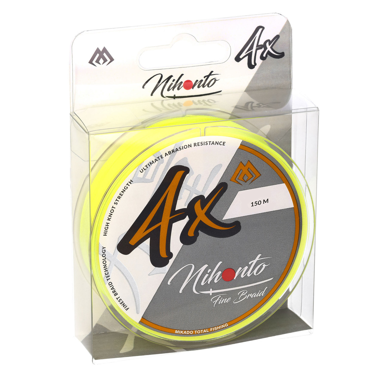 Шнур Mikado Nihonto Fine Braid 150 м 0,12 мм 8,80 кг fluo, фото 1