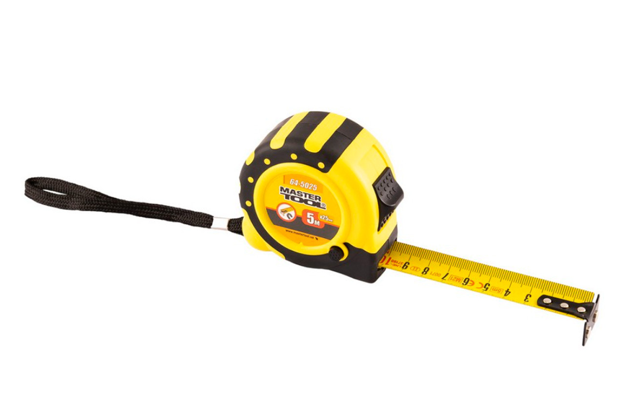 Рулетка Mastertool 5 м х 25 мм магніт (64-5025)