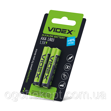 VIDEX LR3 AAA 2шт SMAILL BLISTER, фото 2