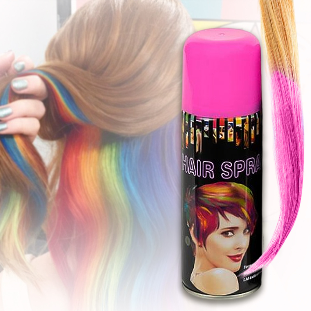 Спрей-фарба в балончику для тимчасового фарбування волосся 13-41 в упаковці 3 шт, фото 1