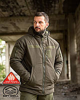 Зимняя тактическая куртка водоотталкивающая Omni Heat Олива Хаки, зимняя куртка для военных