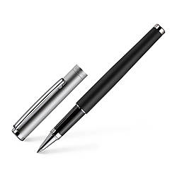 Ручка ролер OttoHutt серії Design 01 Rollerball Frosted Black Ruthenium, корпус чорний, 941151