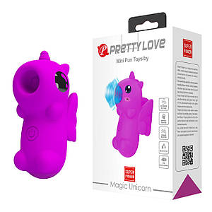 Стимулятор для клітора Pretty Love Magic Unicorn на палець, фуксія, 7.5 см