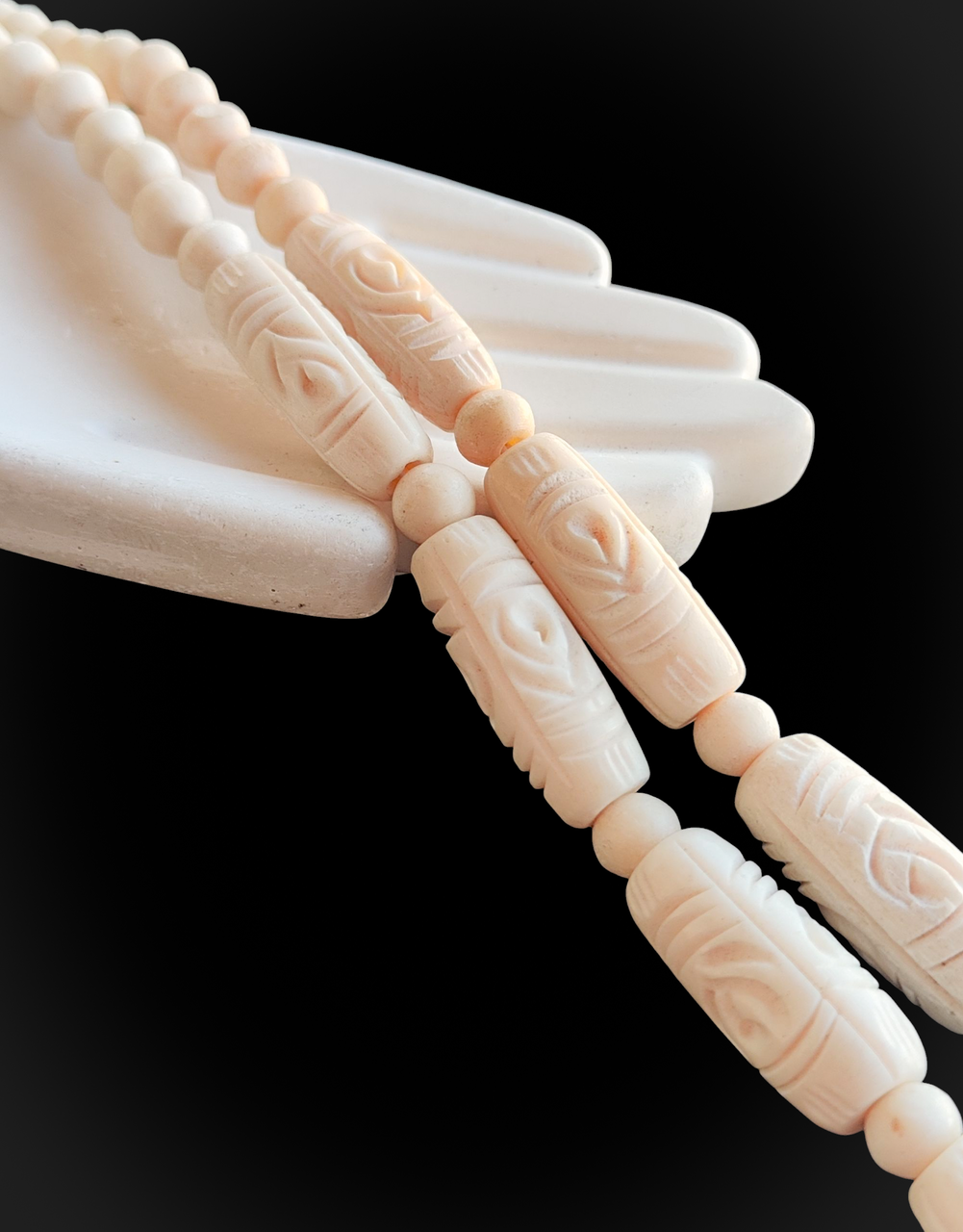 Слонова кістка намисто. Кольє зі слонової кістки. Слонова кістка вінтаж., фото 1