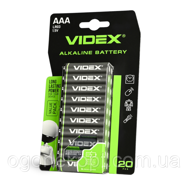 VIDEX LR3 AAA 20шт BLISTER