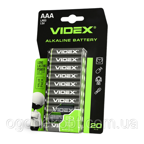 VIDEX LR3 AAA 20шт BLISTER, фото 1