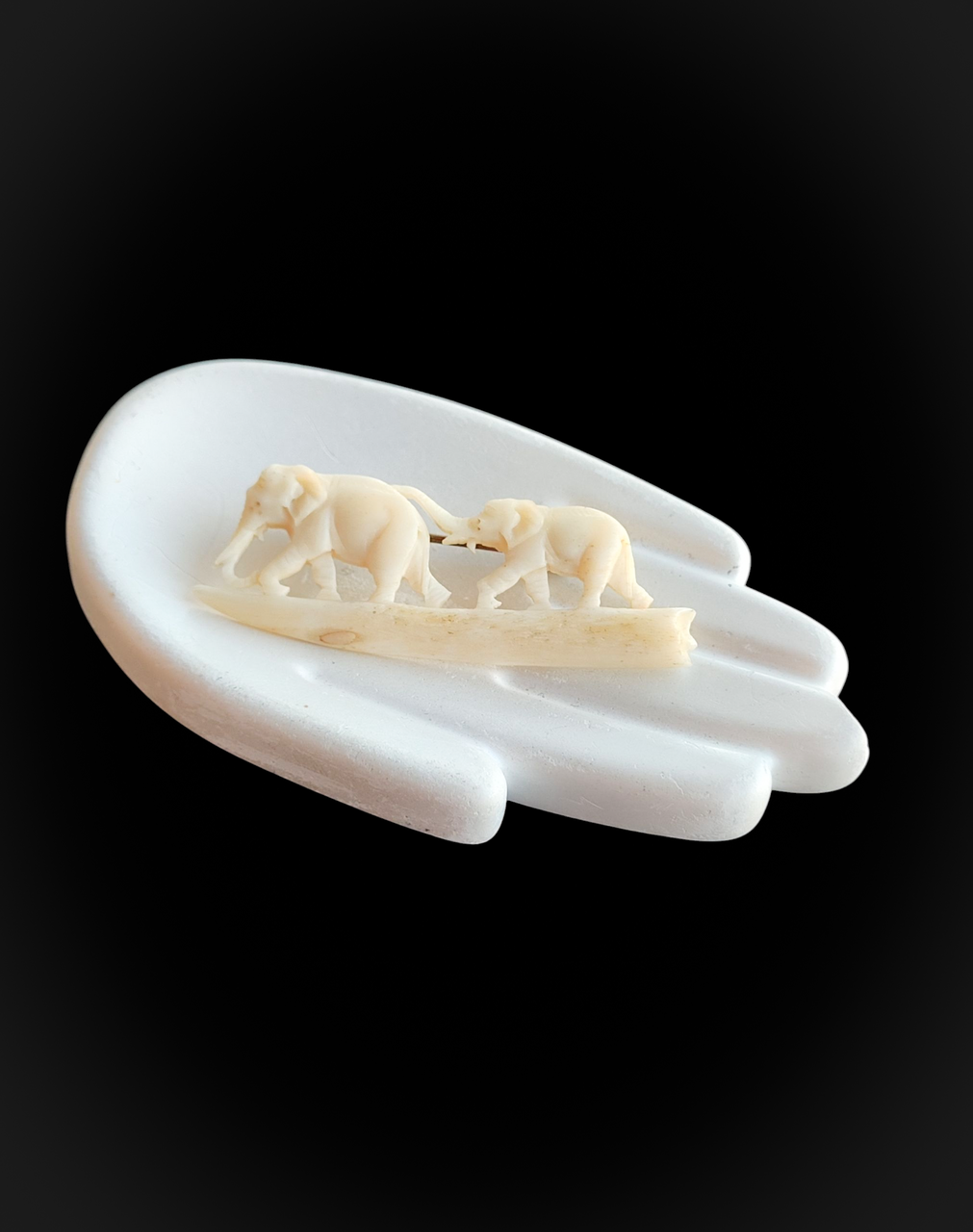 Слонова кістка брошка "Слон". Прикраса зі слонової кістки. Слонова кістка. Вінтаж., фото 1