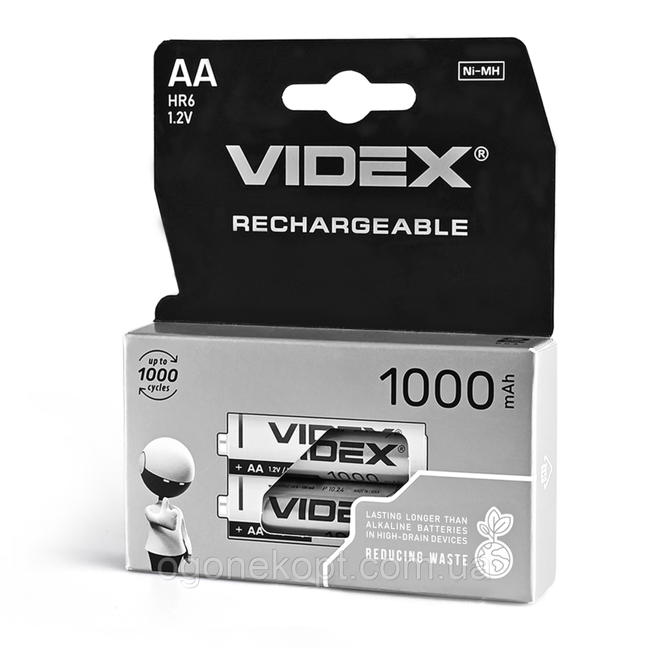 Акумулятори Rechargeable Battery Videx-AA HR6 Ni-MH 1000mAh 1.2V