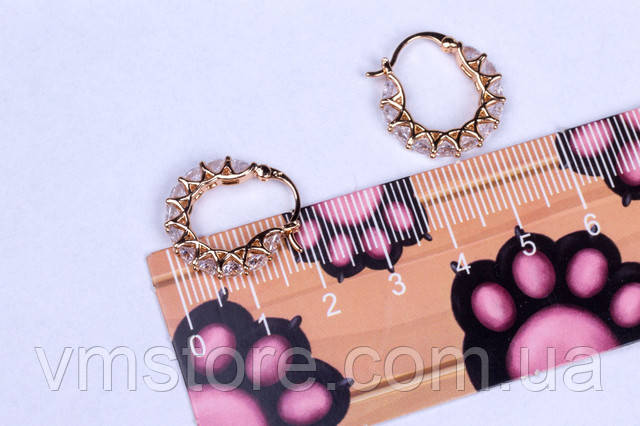 Сережки кільцчя позолота Xuping