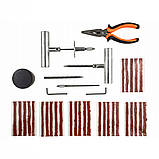 Набір для швидкого ремонту проколів шин з плоскогубцями у пластиковому кейсі MAXI Falcon F03105, фото 2