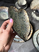 Тарілка керамічна маленька листок Паноптікон 17.3 см арт. 101-0479, фото 3