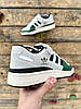 Чоловічі кросівки Adidas Forum Low White Green Білі Взуття Адідас Форум Лов замша шкіра на липучці демісезон, фото 3