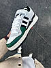 Чоловічі кросівки Adidas Forum Low White Green Білі Взуття Адідас Форум Лов замша шкіра на липучці демісезон, фото 6