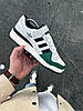 Чоловічі кросівки Adidas Forum Low White Green Білі Взуття Адідас Форум Лов замша шкіра на липучці демісезон, фото 8