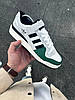 Чоловічі кросівки Adidas Forum Low White Green Білі Взуття Адідас Форум Лов замша шкіра на липучці демісезон, фото 2