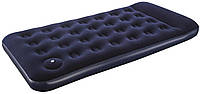 Матрац одномісний велюровий надувний з вбудованим ножним насосом Bestway 67223, 191х76х22 см