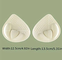 Поролонові вкладки чашечки Push Up колір Beige набір 1 пара трикутна форма