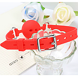 Червоний кляп з отворами для повітря, Сиконовий кляп для ігор БДСМ, Садо мазо аксесуари, Інтимні іграшки, фото 8