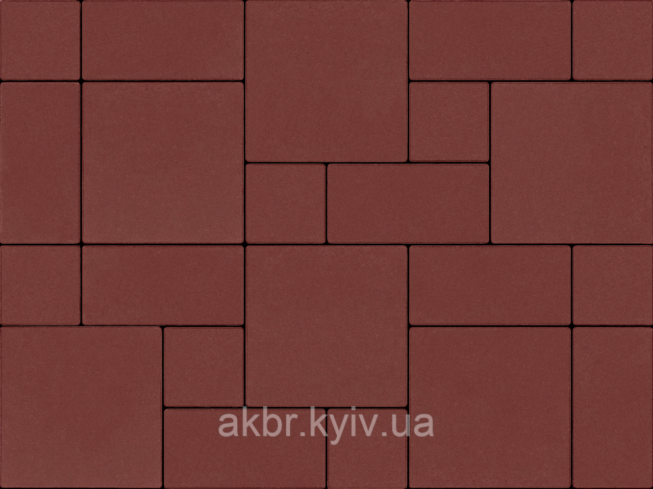 Тротуарна плитка Лайнстоун Червоний, фото 1