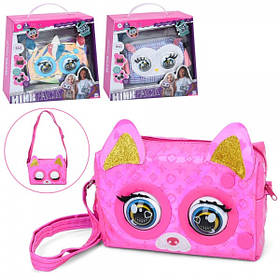 Сумочка KSY958-3-4-5 розміром 16-11-6см, вушка, закриває очі, музика, звук, 1 відділ, застібка-блискавка, довга ручка, 3 види.