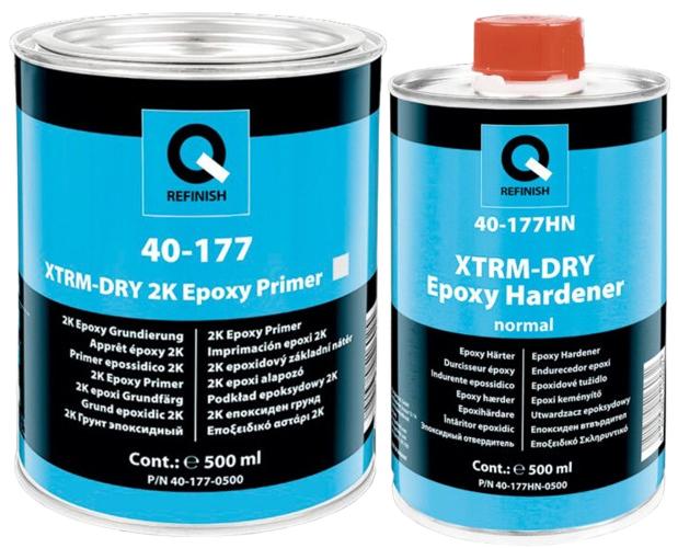 Грунт епоксидний швидкосохнучий Q-Refinish 40-177-0500, 500 мл + 500 мл Комплект Сірий