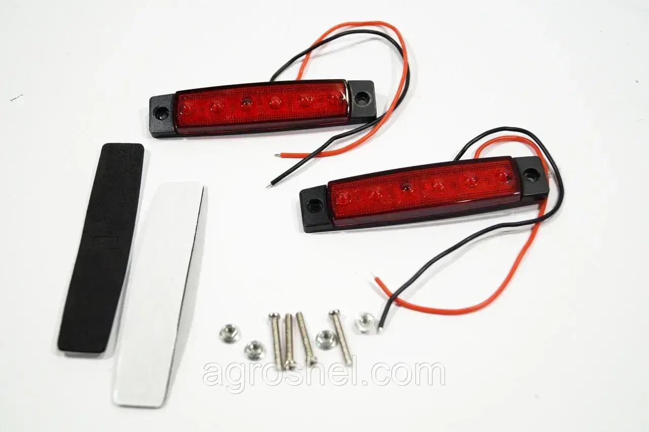 Габарит LED (NTK) 12v 6-діодний червоний, фото 1