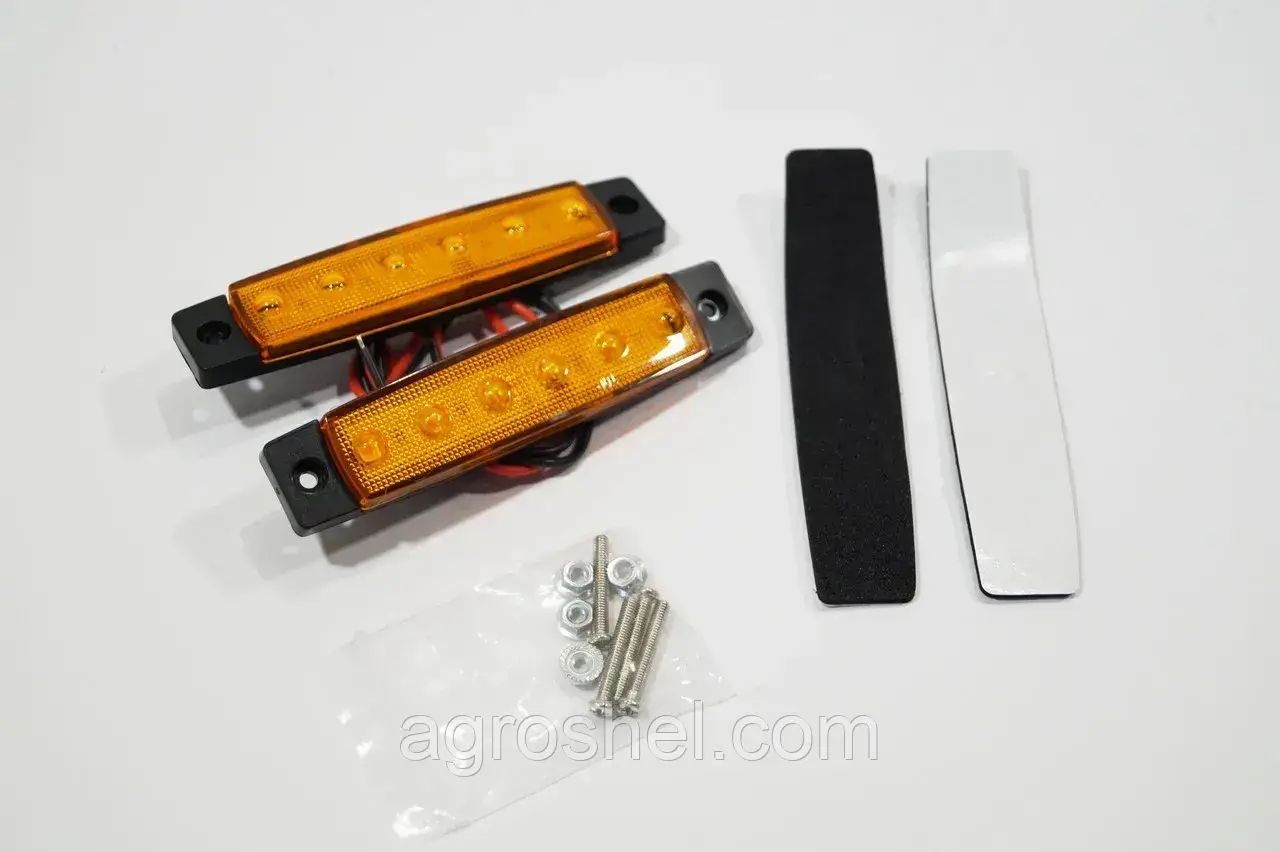 Габарит LED (NTK) 12v 6-діодний жовтий, фото 1