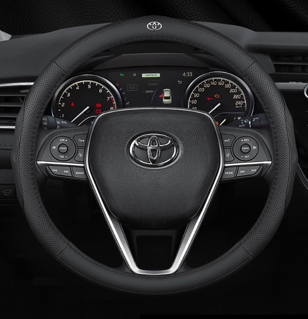 Чохол обплетення Cool на кермо для автомобіля Toyota натуральна шкіра, фото 1