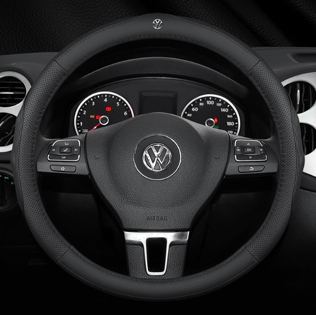 Чохол обплетення Cool на кермо для автомобіля Volkswagen натуральна шкіра, фото 1