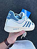 Чоловічі кросівки Adidas Rivalry low White Blue Білі Взуття Адідас Ривели Лов замша шкіра на липучці демісезон, фото 6