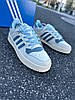 Чоловічі кросівки Adidas Rivalry low White Blue Білі Взуття Адідас Ривели Лов замша шкіра на липучці демісезон, фото 3