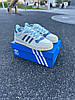 Чоловічі кросівки Adidas Rivalry low White Blue Білі Взуття Адідас Ривели Лов замша шкіра на липучці демісезон, фото 9