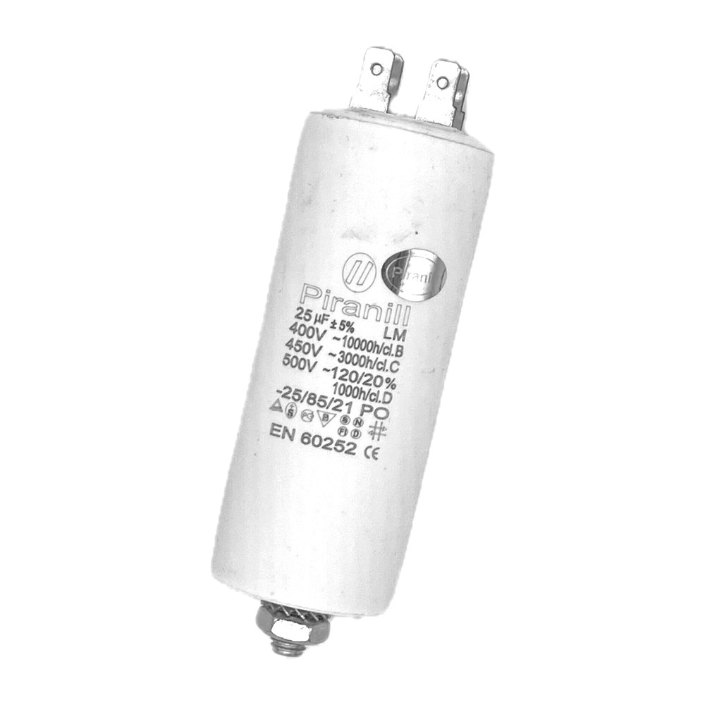 Конденсатор робочий 25 мкФ 450V з болтом для двигуна та компресора
