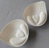 Поролонові вкладки чашечки Push Up колір Beige набір 1 пара трикутна форма, фото 2