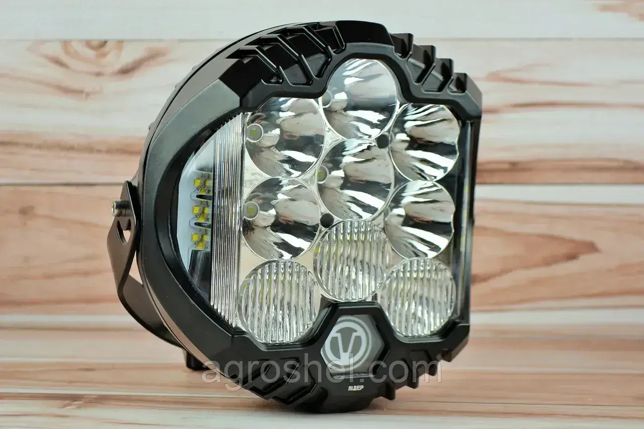 Фара LED прямокутна 96W 6000K Комбіноване світло (Ø20см * 8см), фото 1