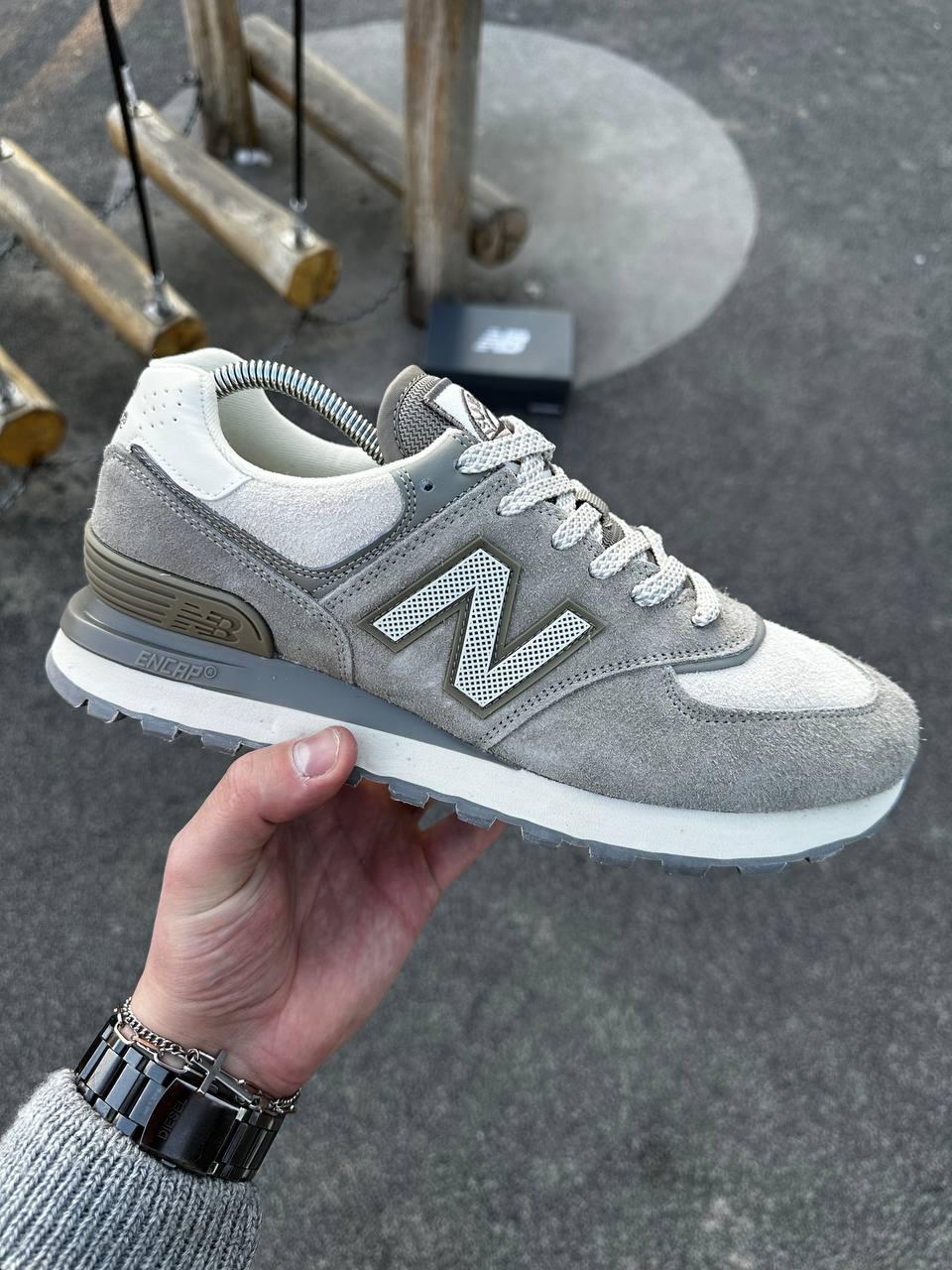 Чоловічі кросівки New Balance 574 Stone Island Olive Grey оливкові Взуття Нью Баланс 574 натуральна замша демісезон, фото 1
