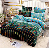Велюрова постільна білизна полуторна комплект/тепла постільна білизна, фото 4