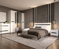 Спальня Б'янко білий глянець/дуб сонома, фото 2