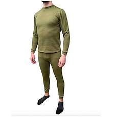 Уставна термобілизна ЗСУ, олива — фліс, комплект (лонгслів + кальсони). Усе разом., фото 4