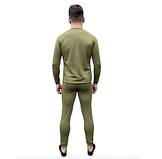 Уставна термобілизна ЗСУ, олива — фліс, комплект (лонгслів + кальсони). Усе разом., фото 5