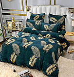 Велюрова постільна білизна полуторна комплект/тепла постільна білизна, фото 6